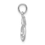 De-Ani Sterling Silver Rhodium-plated Polished 3D Cut-Out Star of David Pendant - Image 2