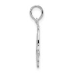 De-Ani Sterling Silver Rhodium-Plated Polished Cut-Out Hamsa Pendant - Image 2