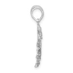 De-Ani Sterling Silver Rhodium-Plated Polished Small Dragon Pendant - Image 2