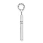 De-Ani Sterling Silver Polished Thin Latin Cross Pendant - Image 2