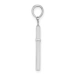 De-Ani Sterling Silver Rhodium-Plated Polished Thin Latin Cross Pendant - Image 2