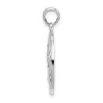 De-Ani Sterling Silver Rhodium-Plated Polished Sanibel Circle with Palm Tree Pendant - Image 2