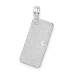De-Ani Sterling Silver Rhodium-Plated Small Florida Sanibel License Plate Pendant - Image 4