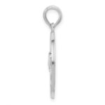 De-Ani Sterling Silver Rhodium-Plated Textured Charleston with Bridge Pendant - Image 2