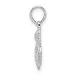 De-Ani Sterling Silver Rhodium-Plated Polished Shell Cluster Pendant - Image 2