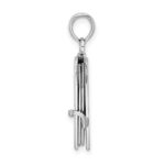 De-Ani Sterling Silver Rhodium-Plated Moveable 3D Spanish Santa Biblia Pendant - Image 2