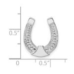 De-Ani Sterling Silver Polished Horseshoe Chain Slide - Image 3