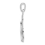 De-Ani Sterling Silver Rhodium-Plated Polished Anchor with Starfish Pendant - Image 2