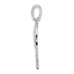 De-Ani Sterling Silver Rhodium-Plated Polished Charleston Palm Tree Pendant - Image 2