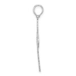 De-Ani Sterling Silver Rhodium-Plated Polished Heart Cross Pendant - Image 2