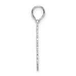 De-Ani Sterling Silver Rhodium-Plated Polished Fancy Lacy Cross Pendant - Image 2