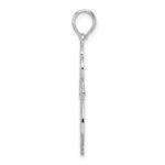 De-Ani Sterling Silver Rhodium-plated Polished Fancy Filigree with Beaded Center Cross Pendant - Image 2