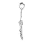 De-Ani Sterling Silver Rhodium-Plated Polished Cut-Out Celtic Crucifix Pendant - Image 2