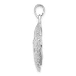 De-Ani Sterling Silver Rhodium-Plated Polished Large Sand Dollar Pendant - Image 2