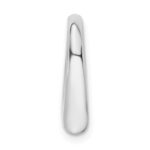 De-Ani Sterling Silver Rhodium-plated Polished 3D Solid Floating Heart Pendant - Image 2