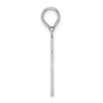 De-Ani Sterling Silver Rhodium-Plated Polished Flat Latin Cross Pendant - Image 2