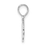 De-Ani Sterling Silver Rhodium-Plated Polished Guitar Pendant - Image 2
