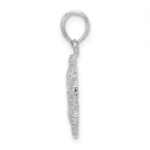 De-Ani Sterling Silver Rhodium-Plated Polished Puffed Starfish Pendant - Image 2