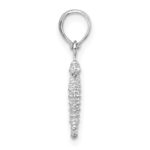 De-Ani Sterling Silver Rhodium-Plated Polished 3D Mini Seahorse Pendant - Image 2