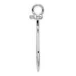 De-Ani Sterling Silver Rhodium-Plated Polished 3D Large Anchor Pendant - Image 2