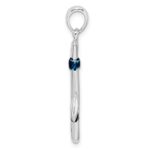 De-Ani Sterling Silver Rhodium-Plated Polished 3D Enameled Fish Hook Pendant - Image 2