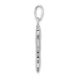 De-Ani Sterling Silver Rhodium-Plated Polished 3D Enameled Dog Bone Pendant - Image 2