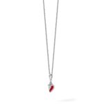De-Ani Sterling Silver Rhodium-plated Polished Enameled Small Conch Shell Pendant - Image 6