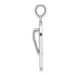 De-Ani Sterling Silver Rhodium-Plated 3D Enameled Beach Scene Flip-flop Pendant - Image 2