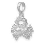 De-Ani Sterling Silver Rhodium-Plated Polished 3D Cancer Zodiac Pendant - Image 5