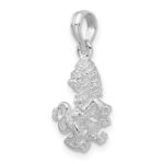 De-Ani Sterling Silver Rhodium-Plated Polished 3D Leo Zodiac Pendant - Image 5
