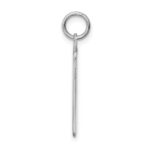 SS Rh-plt Pink Birth Certificate Polished Front/Satin Back Charm - Image 2