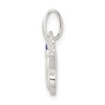 Sterling Silver Polished Enameled Butterfly Pendant - Image 2