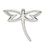 Sterling Silver Polished Dragonfly Chain Slide