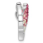 Sterling Silver Rhodium-plated Preciosa Crystal Butterfly Chain Slide - Image 2