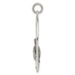 Sterling Silver Antiqued Bird on Branch in Cage Pendant - Image 2