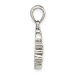 Sterling Silver Antiqued Polished Horse Pendant - Image 2