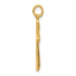 Sterling Silver Gold-plated Polished Round Tapered Ends Cross Pendant - Image 2
