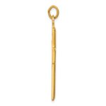 Sterling Silver Gold-plated Polished and Satin Cross Pendant - Image 2