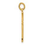 Sterling Silver Gold-plated w/ Pointed Ends Cross Pendant - Image 2