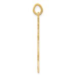 Sterling Silver Gold-tone Polished Solid Cross Pendant - Image 2