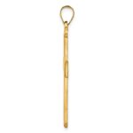 Sterling Silver Gold-tone Polished Solid Cross Pendant - Image 2