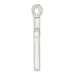 Sterling Silver Polished Greek Key Hollow Latin Cross Pendant - Image 2