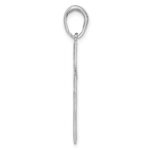 Sterling Silver Rhodium-plated Polished & D/C Cross Pendant - Image 2