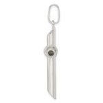 Sterling Silver Polished X Center Hollow Tube Cross Pendant - Image 2