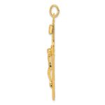 Sterling Silver Gold-plated Polished INRI Crucifix Cross Pendant - Image 2