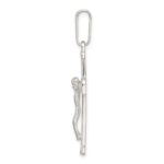 Sterling Silver Polished Crucifix Pendant - Image 2