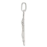 Sterling Silver Polished Crucifix Pendant - Image 2