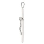 Sterling Silver Polished Large Hollow Crucifix Pendant - Image 2