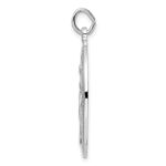 Sterling Silver Rhodium-plated Polished Solid Miraculous Medal Pendant - Image 2