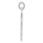 Sterling Silver Rhodium-plated Polished Solid Miraculous Medal Pendant - Image 2